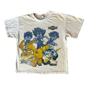 Vintage Digimon Shirt Fox Medium 90s 2000s Promo Youth RARE Digimon